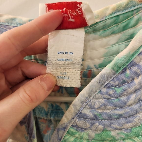 Smart Time Vtg Floral Snap Size S Short Sleeve Pajamas Nightgown #Q332 - Picture 4 of 7